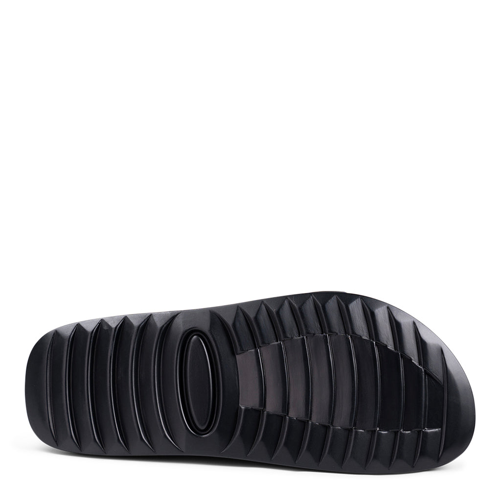Anetos Black Leather Sandals