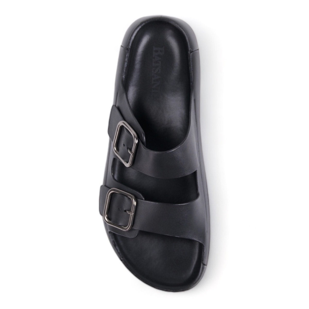 Anetos  Black Leather Sandals