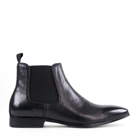 Aston Black/Leather Sole Chelsea Boots