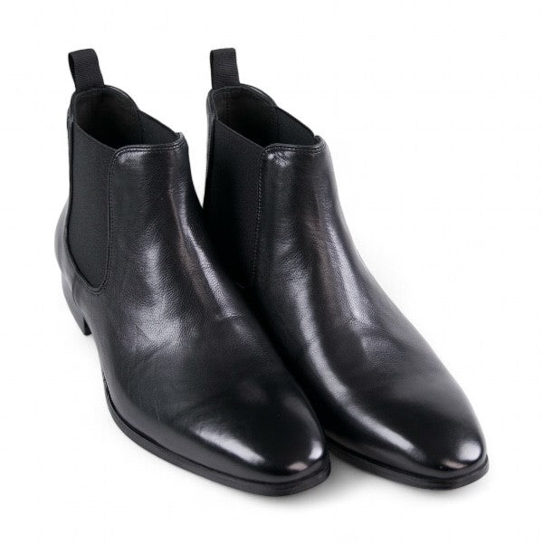 Aston Black/Leather Sole Chelsea Boots