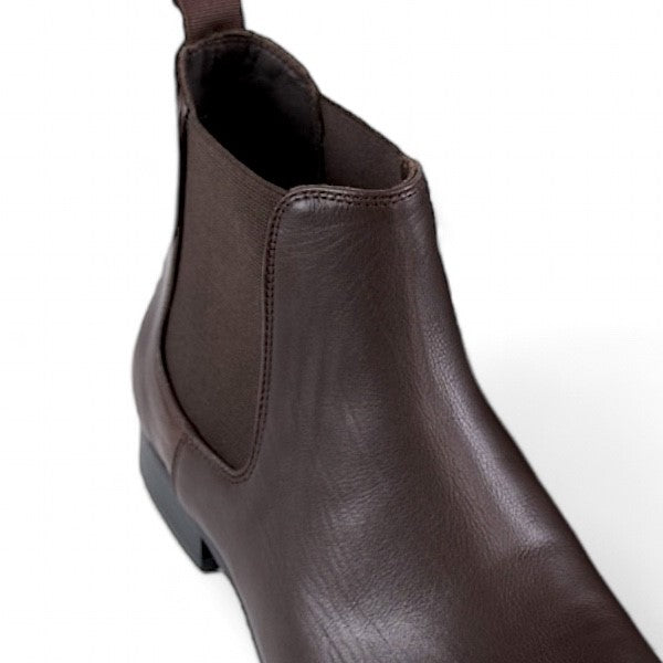 Aston Coffee/ Leather Sole Chelsea Boots