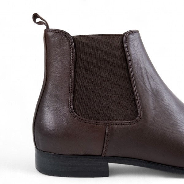 Aston Coffee/ Leather Sole Chelsea Boots