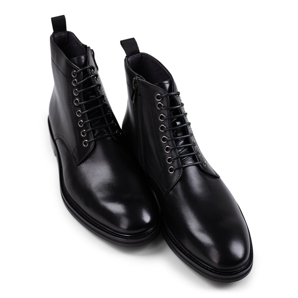 Belmont Black Military Boots