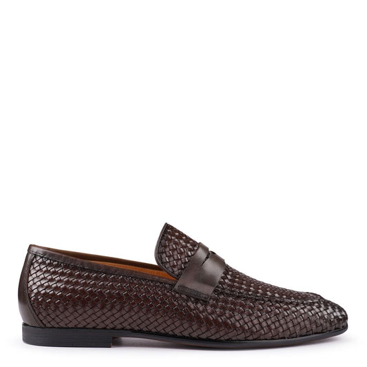 Lima Brown Woven Loafers