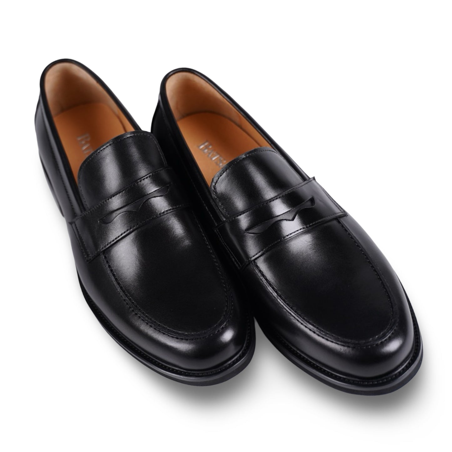 Rome Black Premium Leather Loafers