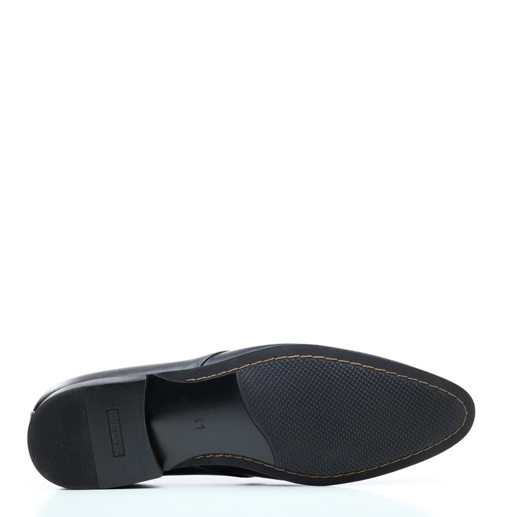 Cable Black Ankle Boots