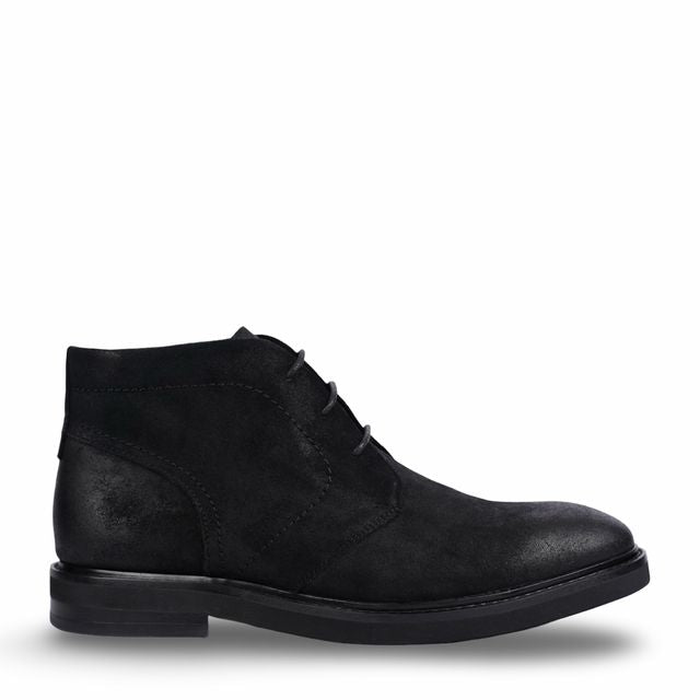 Triton Black Suede Desert Boots