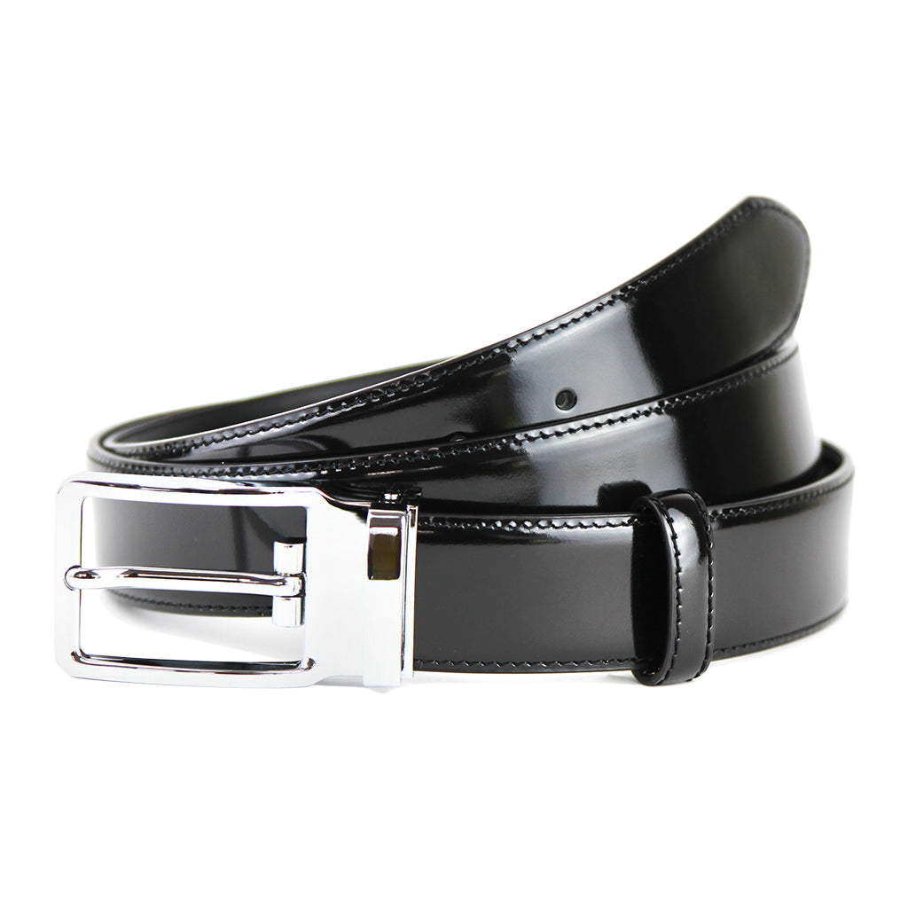 Diesel Black Patent Leather Belts