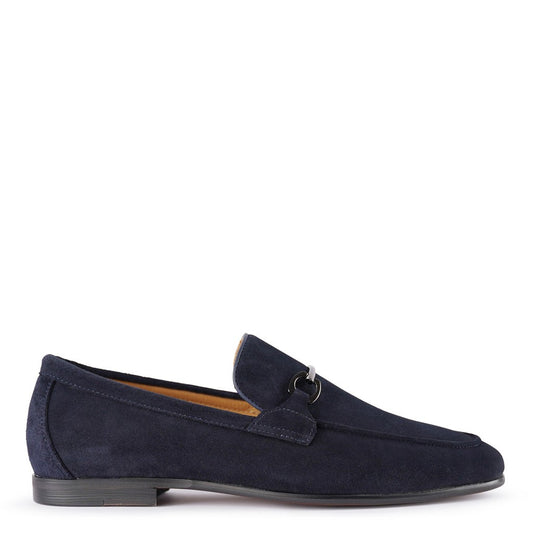 Ethan Navy Suede Loafers