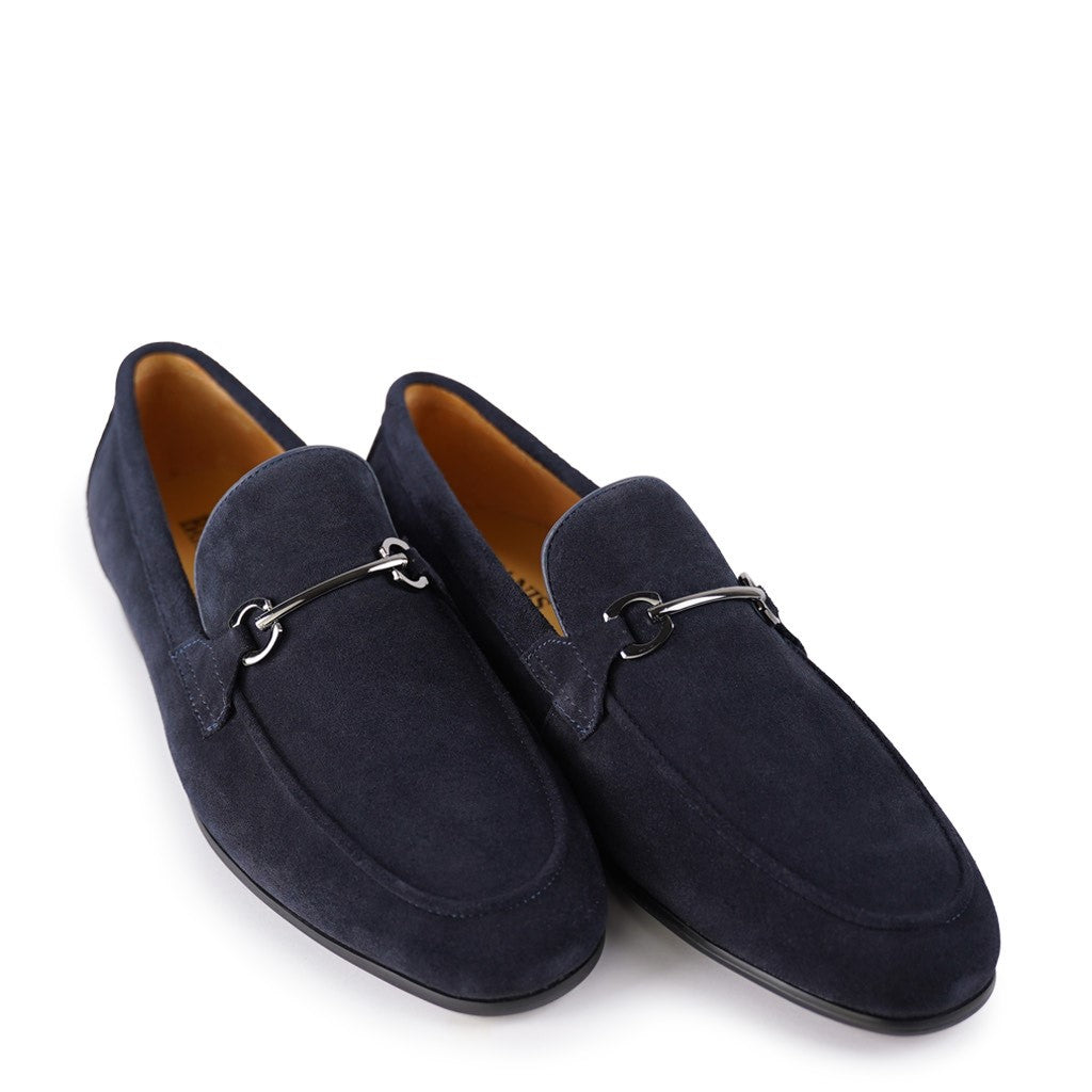 Ethan Navy Suede Loafers