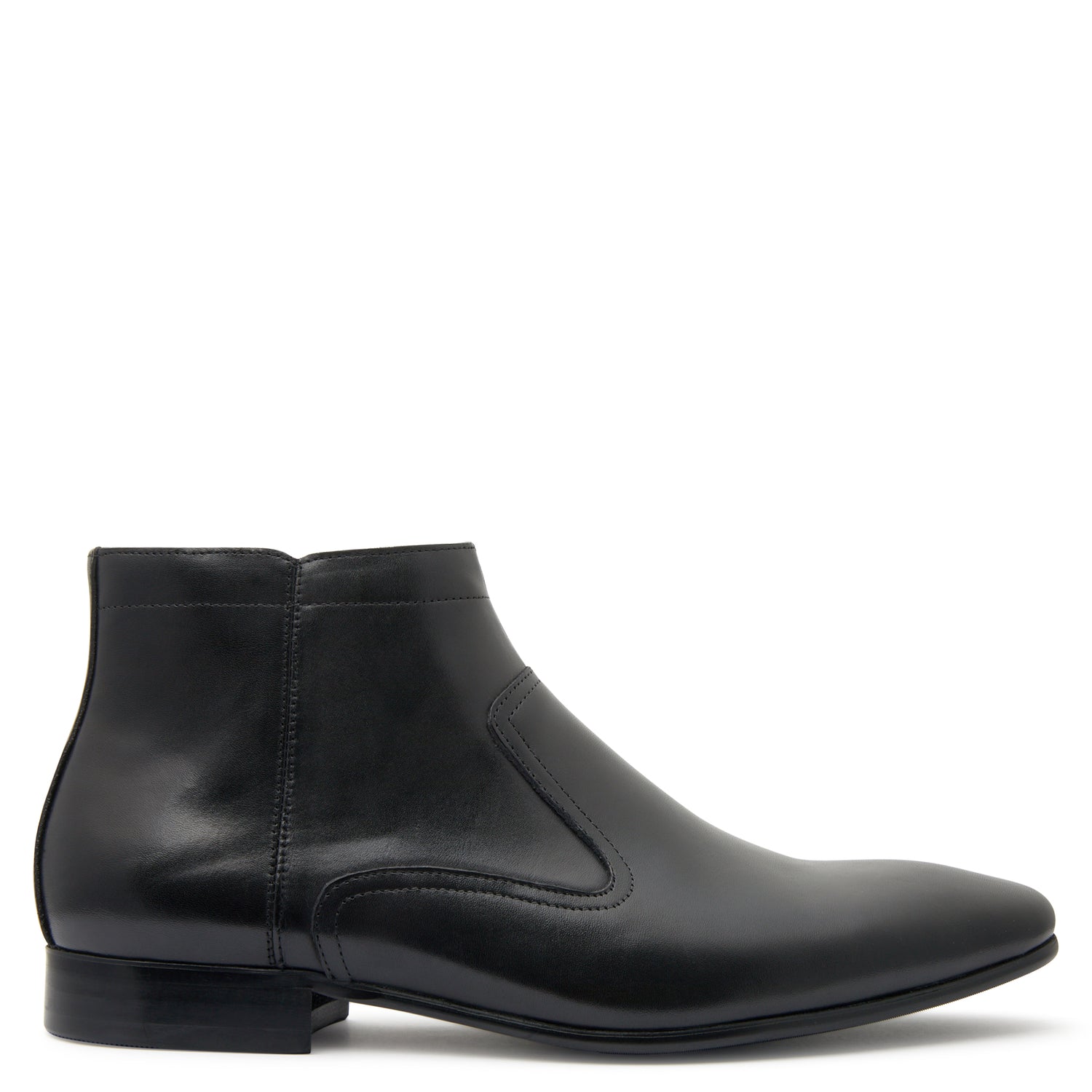 Men's Shoes - Batsanis Essex Black - Leather Zip Boots